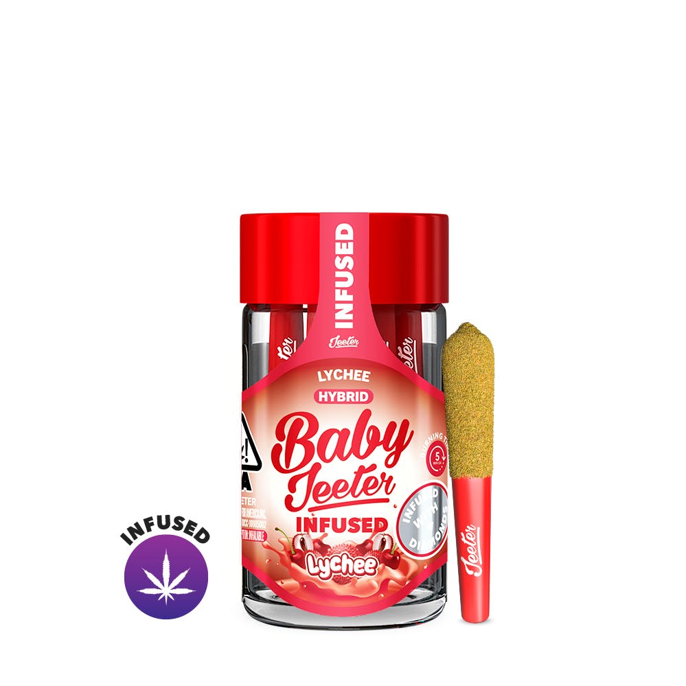 1726790518-baby-lychee.jpg JEETER | Baby Jeeters Lychee – 5 Pack Infused Prerolls (0.5g each) - Image 1