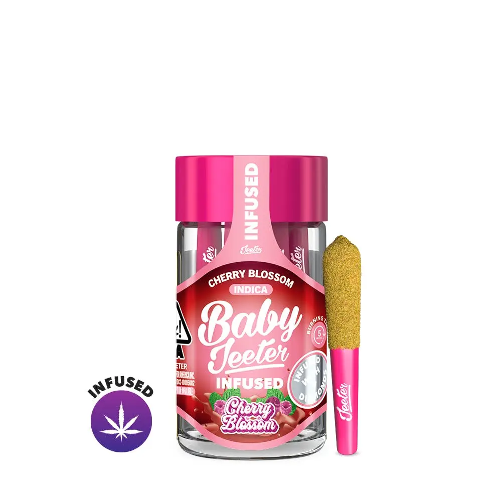 1726790698-baby-cherry-blossom.webp JEETER | Baby Jeeters Cherry Blossom – 5 Pack Infused Prerolls (0.5g each) - Image 1
