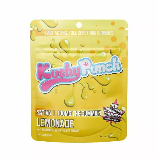 Kushy_Punch_-_Lemonade_-_Individual.webp Kushy Punch Lemonade Gummies (S) - Individual - Image 1
