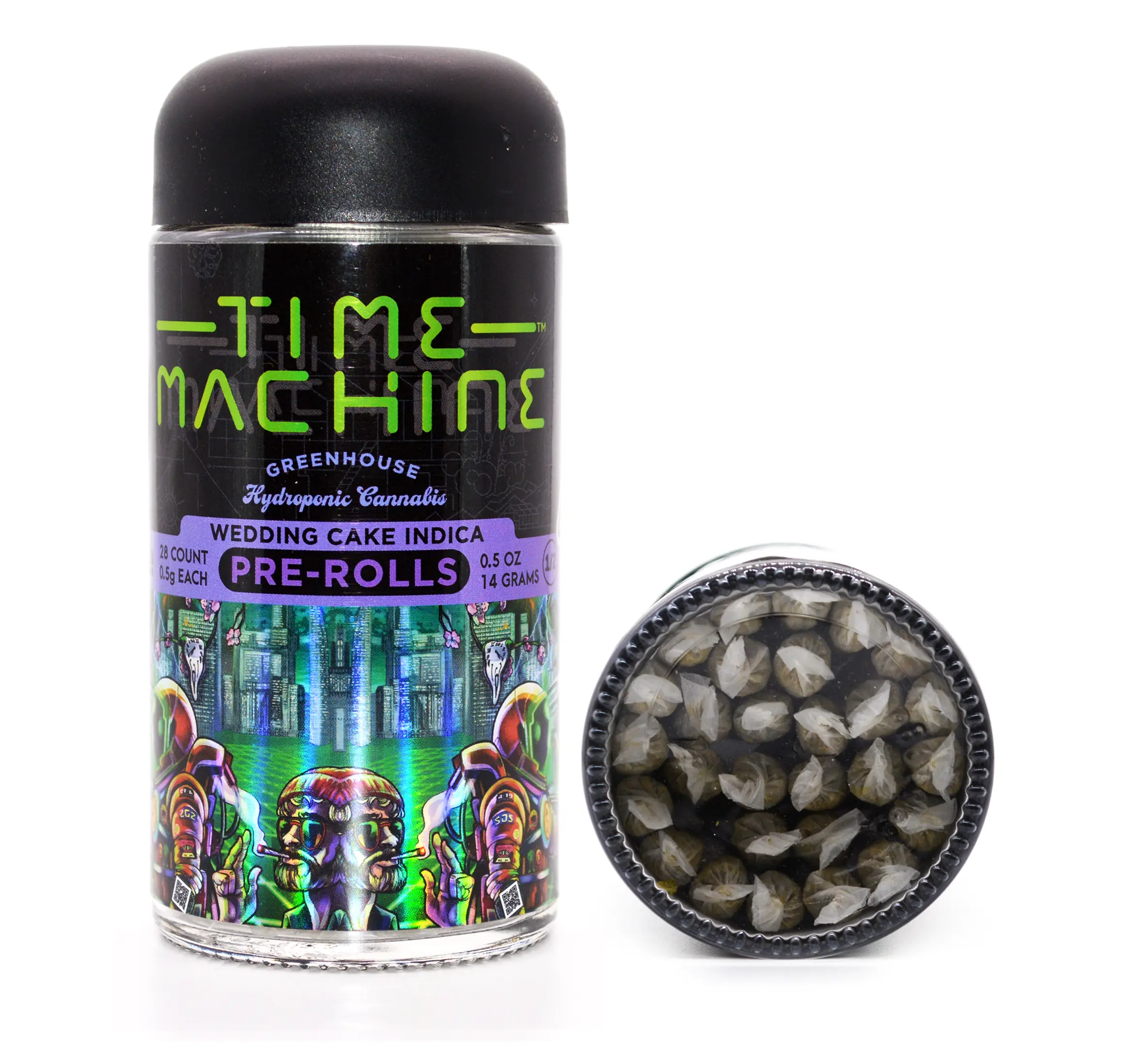 TimeMachineWeddingCake.webp TIME MACHINE | PR OG Prerolls – 28 Pack 14g (0.5g Each) - Image 1